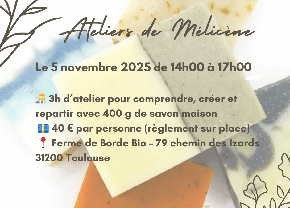 Atelier saponification à froid avec Mélicène Savonnerie Artisanale